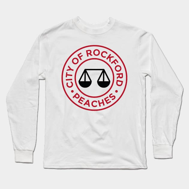 Rockford Peaches Logo Long Sleeve T-Shirt by ButterfliesT